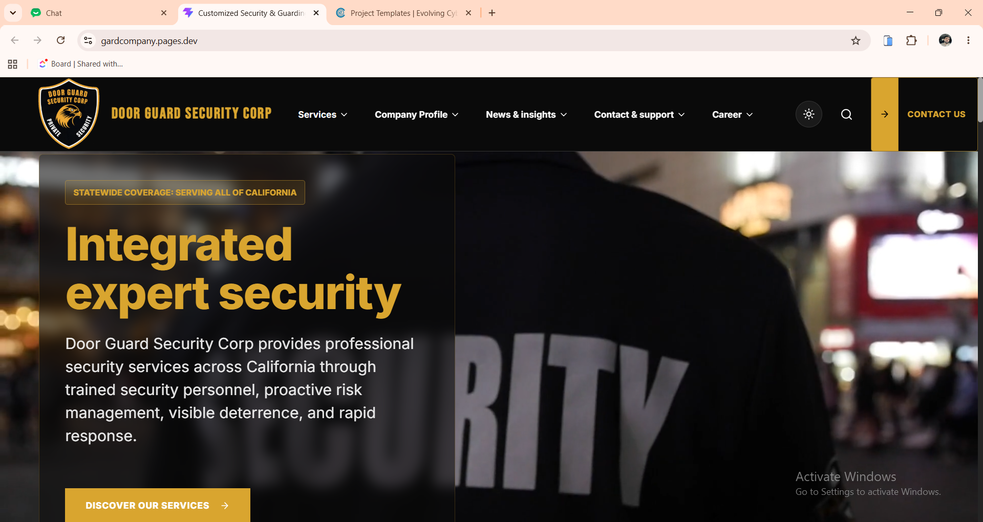 Door Guard Security template screenshot